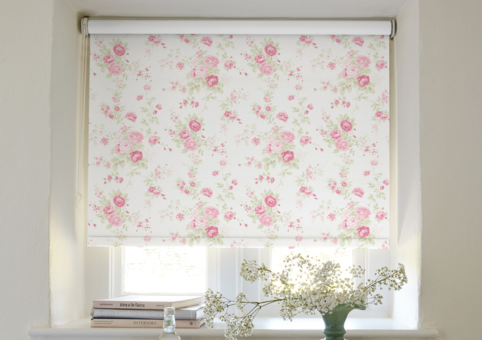 Shabby Chic by Rachel Ashwell Wildflower (Blackout), Rose - Twist&Fit Roller Blind - Image 3
